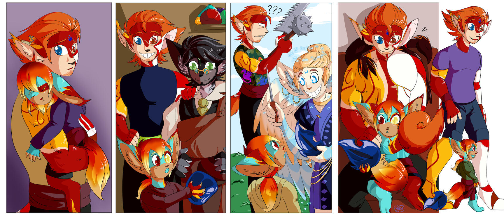 Kabaiel (© Kero), Shepp, Garnet & Jasper (© Satomi-Mreow)